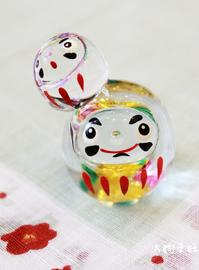 可爱风水晶达摩桌面摆件送人礼物