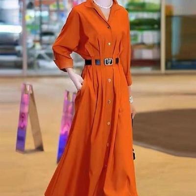 秋季2025年新款女气质超好看轻奢高级感赫本风收腰长袖连衣裙秋装