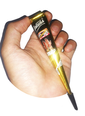 暂时性手绘纹身膏持久黑色HENNA TATTOO25克彩绘海娜膏送绘画模板