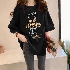 Europe and America bear fashion brand short sleeve T-shirt women's loose Korean version chaoyuansufeng high street top