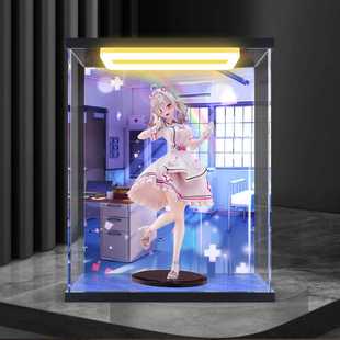 健屋花那 彩虹社 手办模型亚克力高清回灯收纳盒 Factory 适用DMM