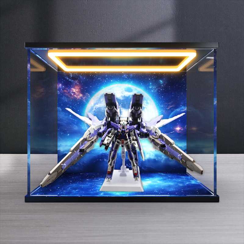 适用万代MB高达00 GN Armor Type-e亚克力高达模型透明防尘展示盒