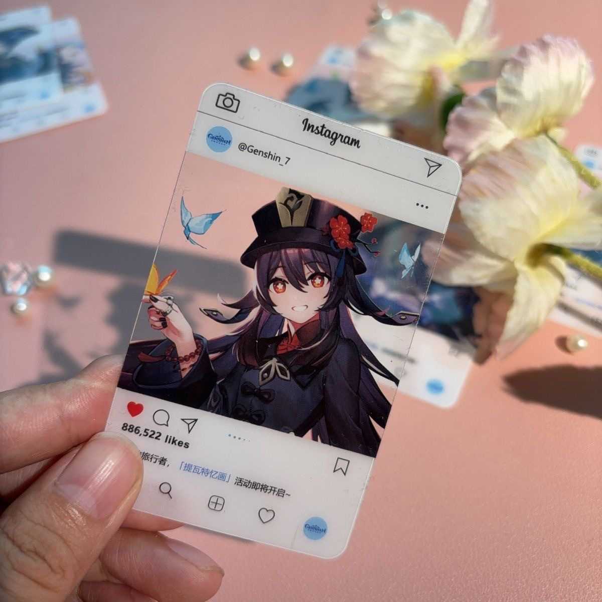 新原神系列透卡动漫游戏周边同款透明亚克力ins小卡高颜值PVC胶片