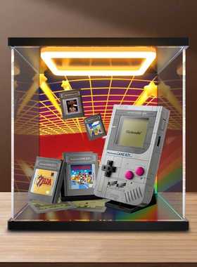 回灯高清收纳盒适用超级马力欧72046GameBoy游戏机拼装积木防尘罩