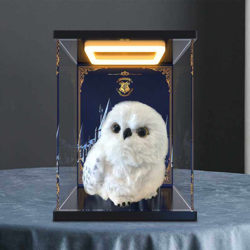 适用环球影城海德薇雪信使猫头鹰互动玩偶模型亚克力回型灯收纳盒