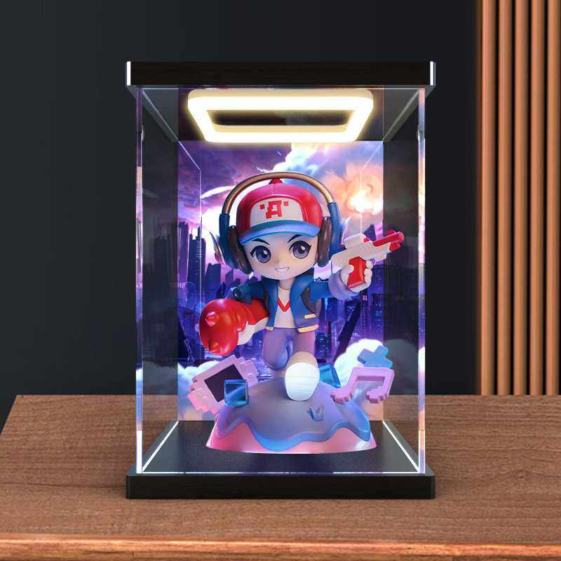 适用王者荣耀电玩小子 鲁班七号手办周边玩偶回灯高清防尘收纳盒