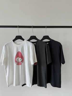 可爱趣味凯蒂猫印花休闲短袖T恤