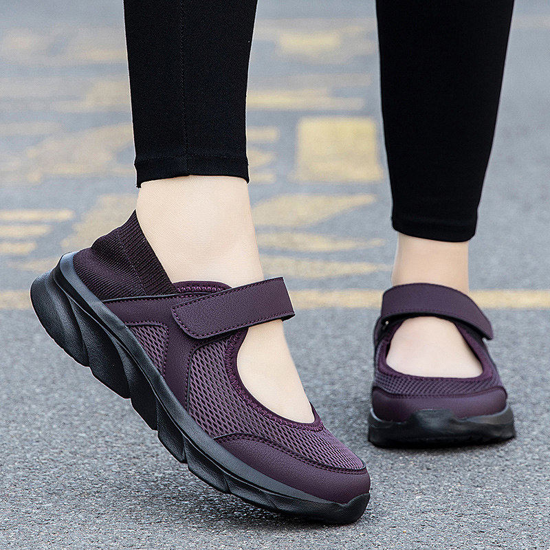 老人鞋女夏季妈妈凉鞋中老年方口鞋防滑软底老北京布鞋奶奶运动鞋,女鞋,传统布鞋,淘宝优惠券,粉丝福利购,淘宝优惠卷