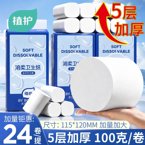 植护无芯卷纸卫生纸厕所专用手纸