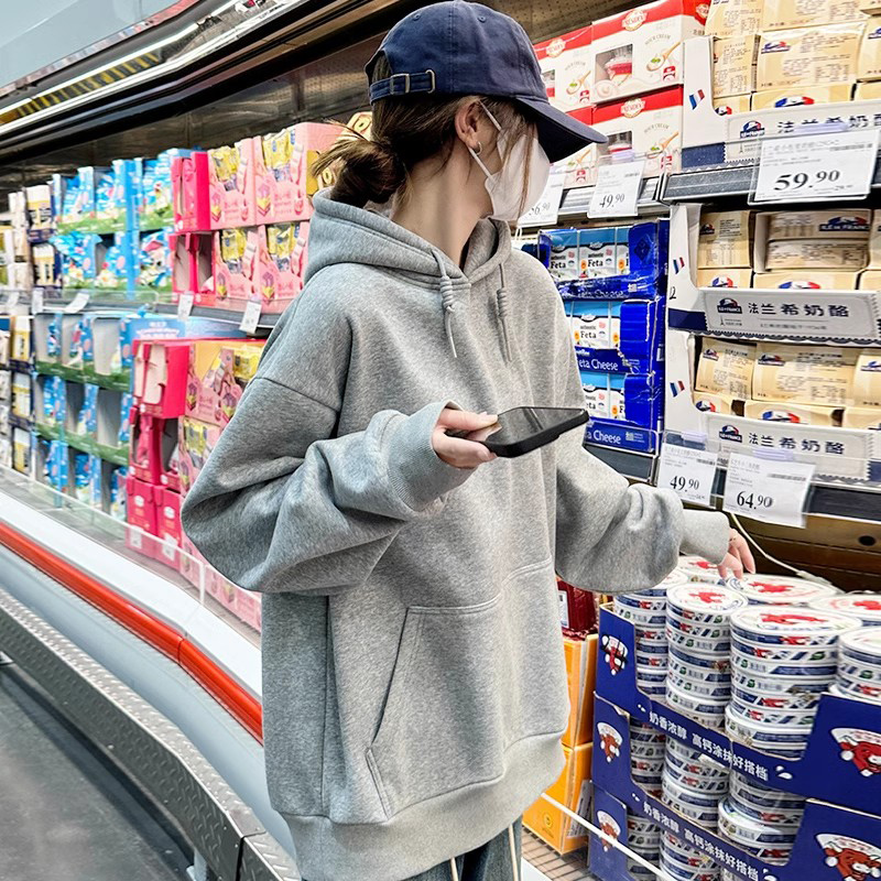 连帽卫衣女2024新款加绒