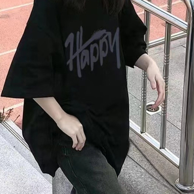 黑色短袖t恤女2025新款