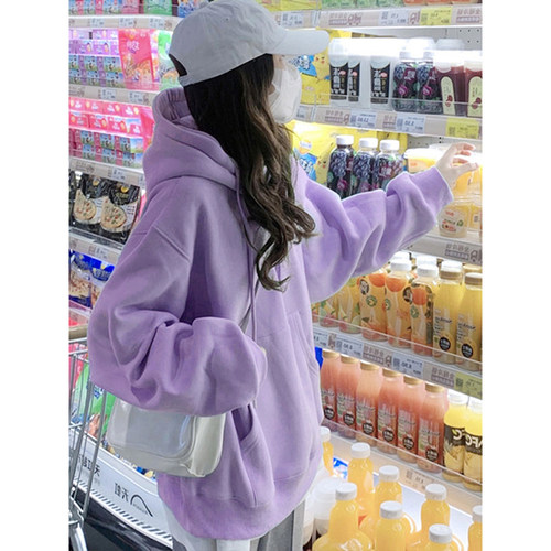 中长款卫衣女遮屁股加绒