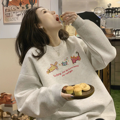 美式慵懒chic卫衣女款2025新款