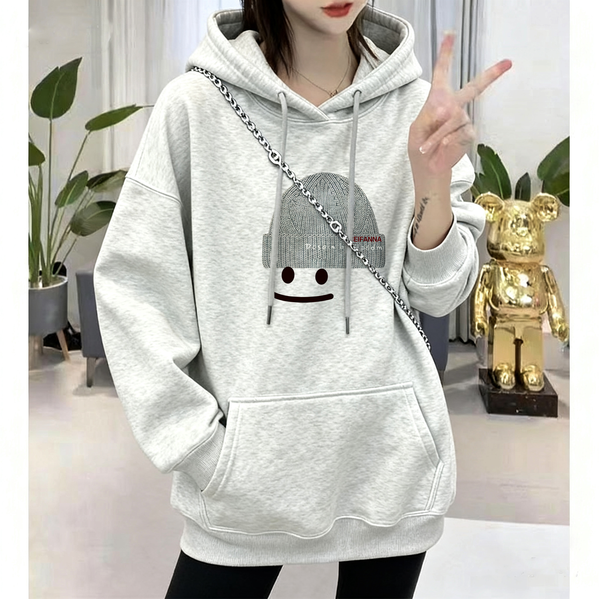 连帽卫衣女款2025新款秋冬