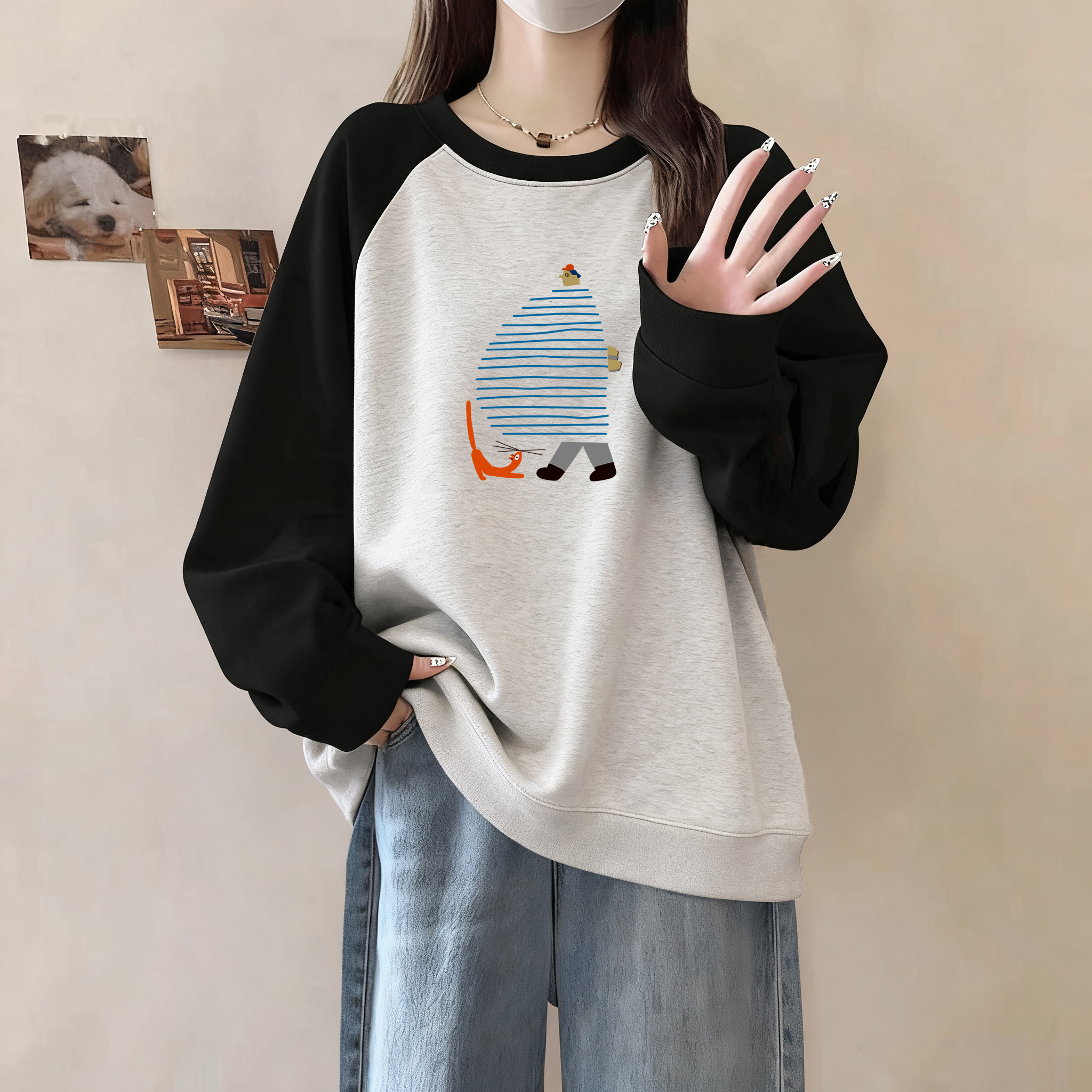 卫衣女2025新款大码胖mm加绒