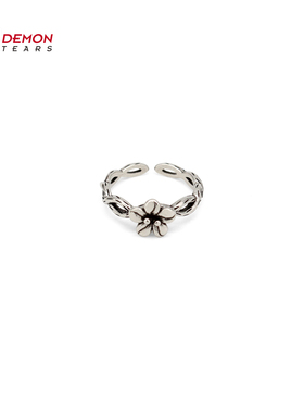 DEMONTEARS木棉花镀银复古戒指