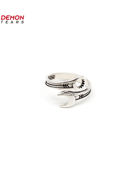 DEMONTEARS【扳手】镀银复古小众设计戒指男女个性开口可调节指环