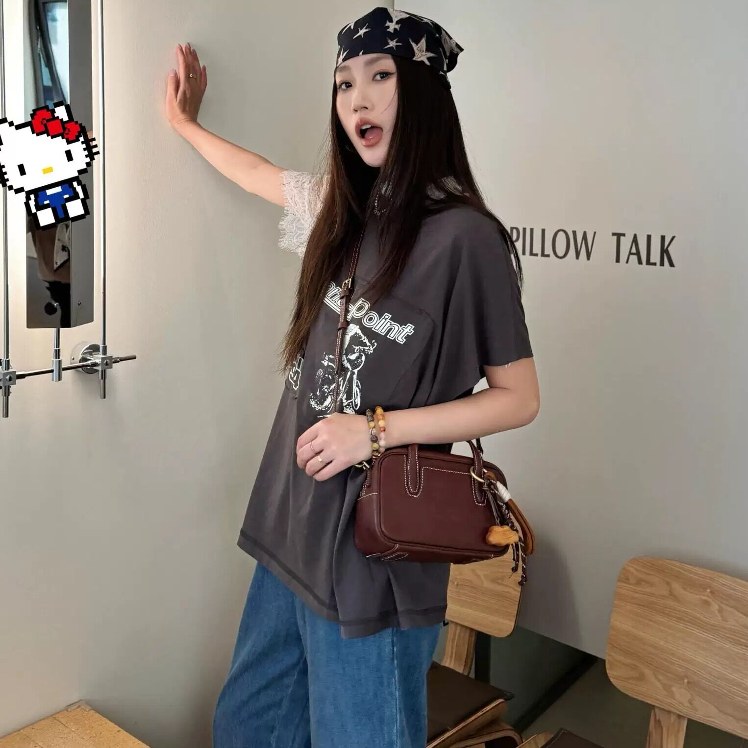 徐若晗同款新款方糖保龄球包头层植鞣牛皮手提斜挎单肩波士顿包