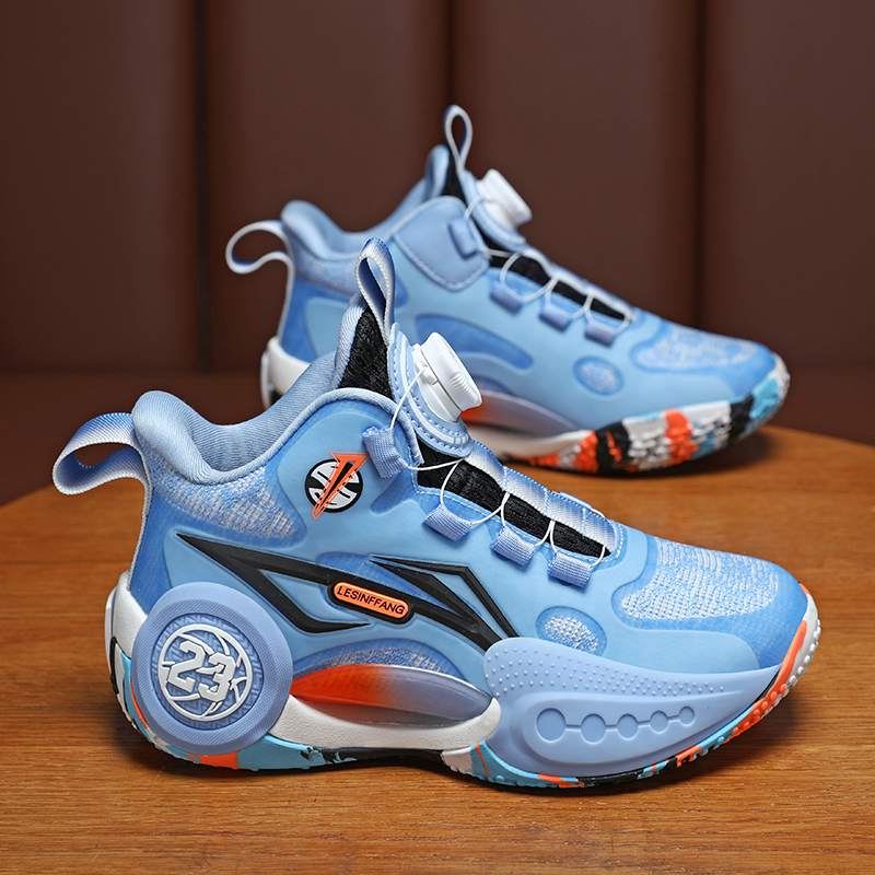 春夏实战篮球鞋男童防侧翻运动鞋儿童加绒中大童学生防滑耐磨减震