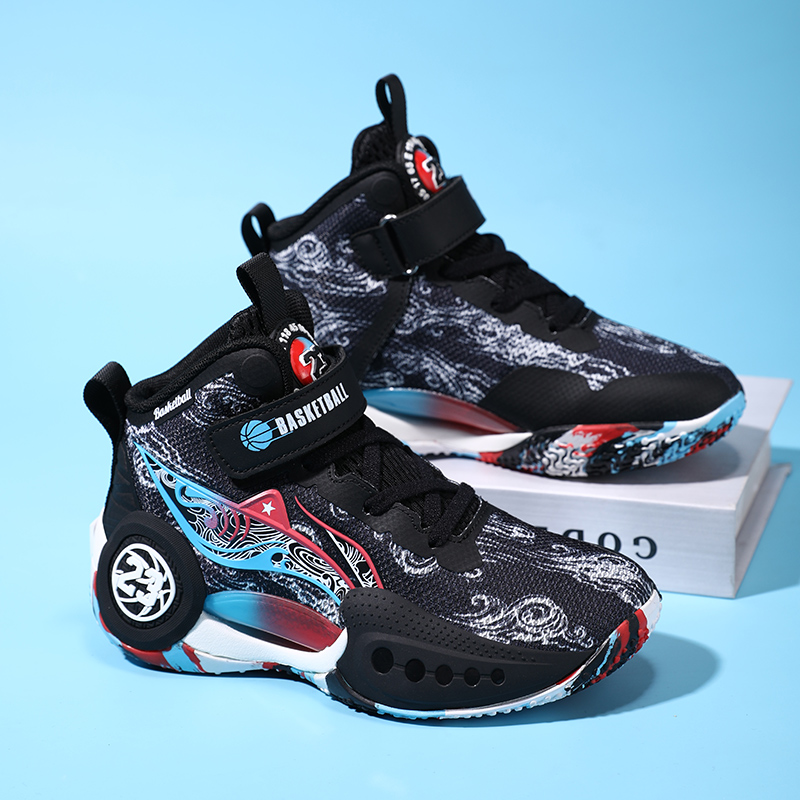 新款实战篮球鞋童鞋透气轻便软底防滑耐磨减震中大童学生运动鞋男