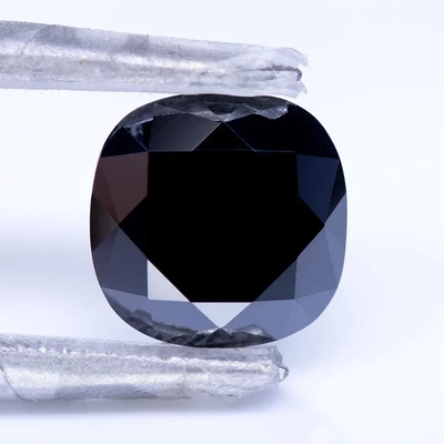 黑色100%莫桑钻裸石肥正方moissanite 项链吊坠戒指耳钉DIY配石