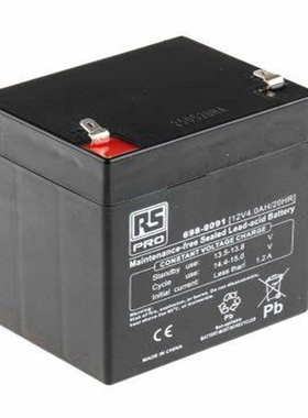 RS PRD蓄电池 698-8091 12V4.0AH/20HR 免维护可充电电池