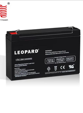 LEOPARD蓄电池 HT6-7.0 6V7.0AH/20HR 免维护可充电铅酸电池