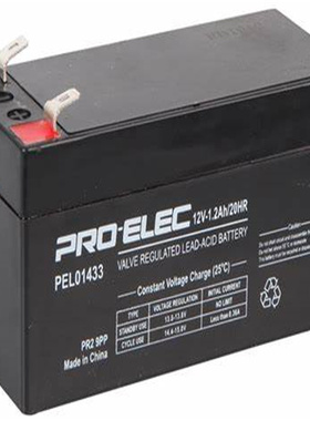 PRO-ELEC蓄电池 12V1.2AH/20HR PEL01433免维护可充电铅酸电池