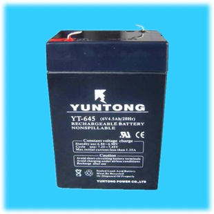 20HR电子称 6V4.5AH 仪器仪表电池 645 YUNTONG蓄电池YT
