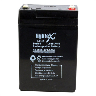 lightex RB455B 4V5.5AH免维护可充电铅酸蓄电池