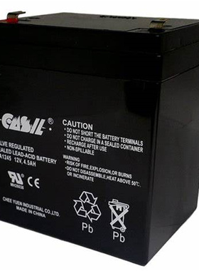 CASIL蓄电池 CA1245 12V4.5AH 免维护可充电电池