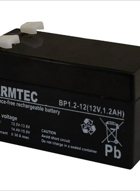 ALARMTEC蓄电池 BP1.2-12 12V1.2AH免维护可充电铅酸电池