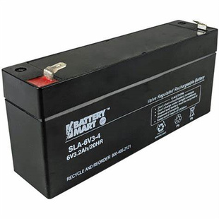 6V3.2AH 20HR免维护可充电铅酸电池 6V3 BATTERYMART蓄电池SLA
