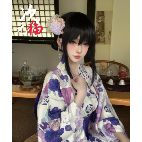 蓝原芽衣柚子浴衣浴袍cosplay