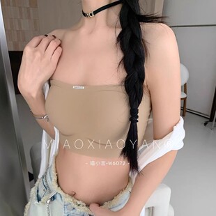 米娅林W6072可拆卸防滑一字领无肩带内衣固定杯防走光聚拢文胸女