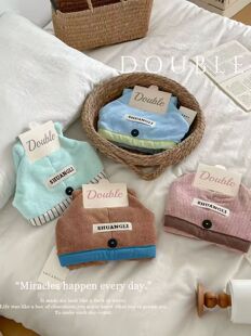 双利 极简ins风高级感毛巾浴巾干发帽浴裙柔软珊瑚绒比纯棉吸水