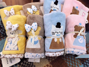 2025 双利新品 优妮熊系列毛巾浴巾干发帽浴裙珊瑚绒比纯棉吸水