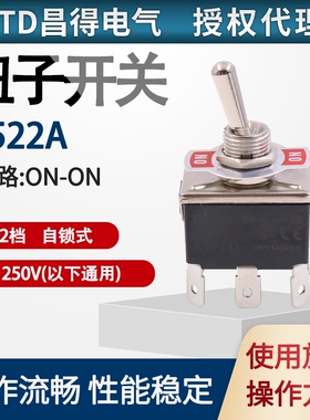 CNTD昌得C522A 15A 12mm摇头臂拨动钮子开关插