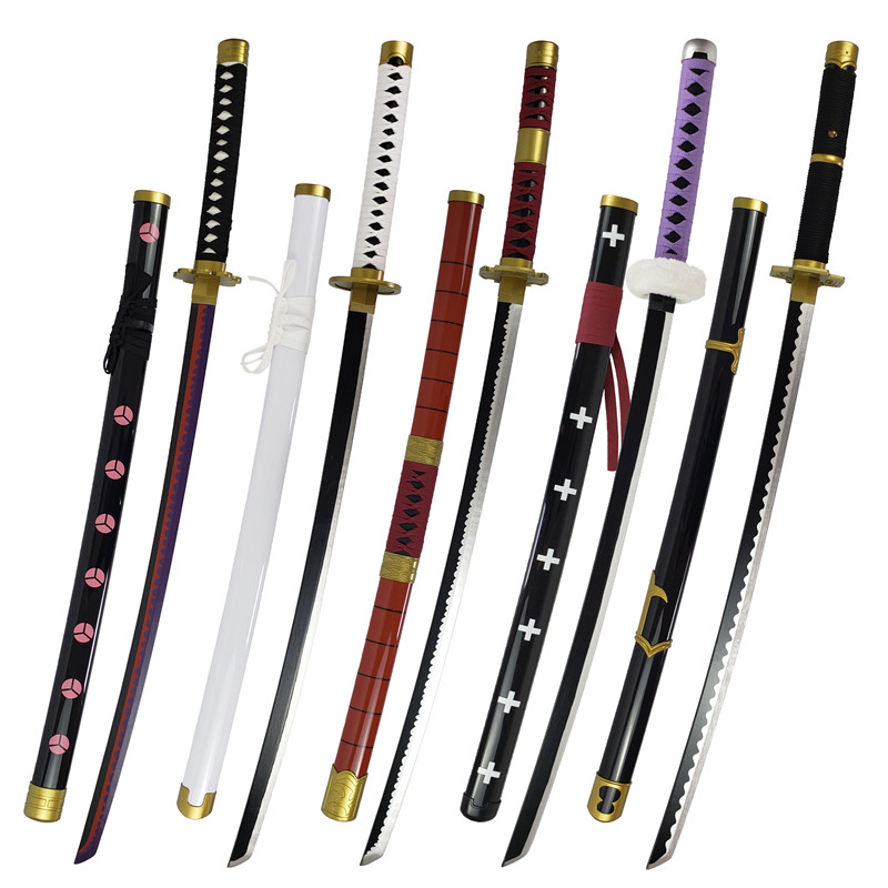 动漫cos道具索隆三刀快刀秋水妖刀阎魔名刀和道雪走海贼王竹木刀