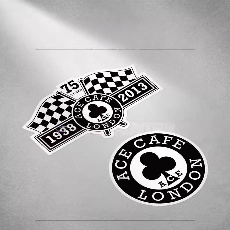 Ace Cafe 机车俱乐部75周年 复古标志 摩托车改装防水反光贴纸19