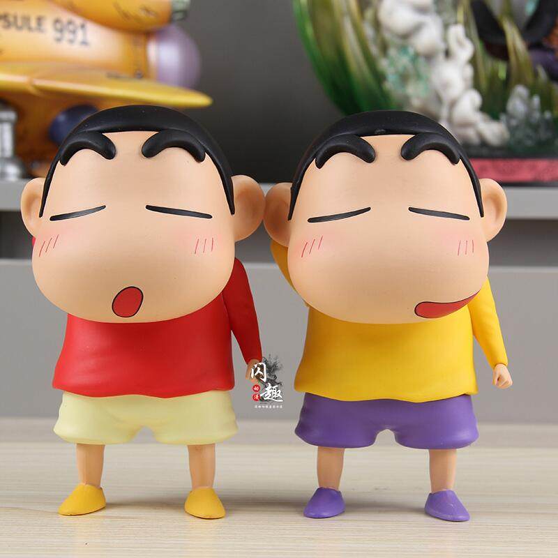 蜡笔小新害羞 脸红动漫手办 模型野原新之助潮玩公仔摆件玩具礼物