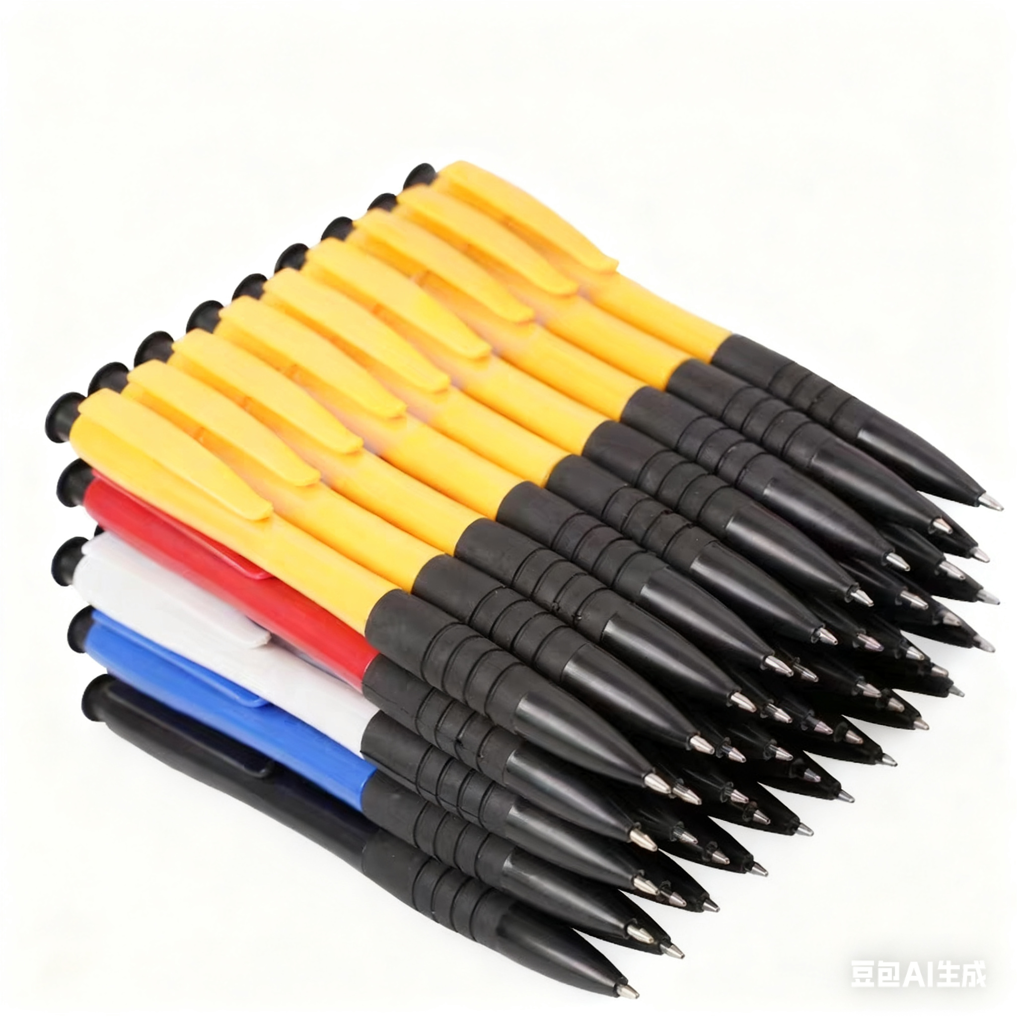 可爱韩版按压圆珠笔0.5红蓝黑笔芯 原子笔油笔黑色款学生办公通用