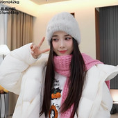韩系百搭毛线帽女秋冬款 小四粉丝专享 保暖宽松修脸型显脸小
