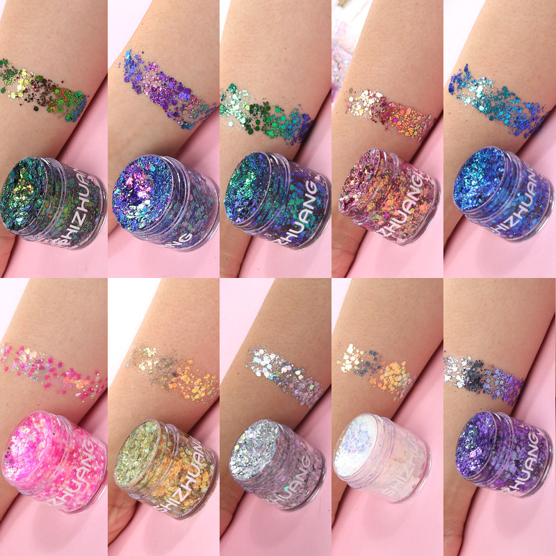 儿童亮晶晶舞台妆啫喱免胶水亮片