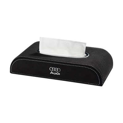 适用奥迪座椅背翻毛皮车载纸巾盒