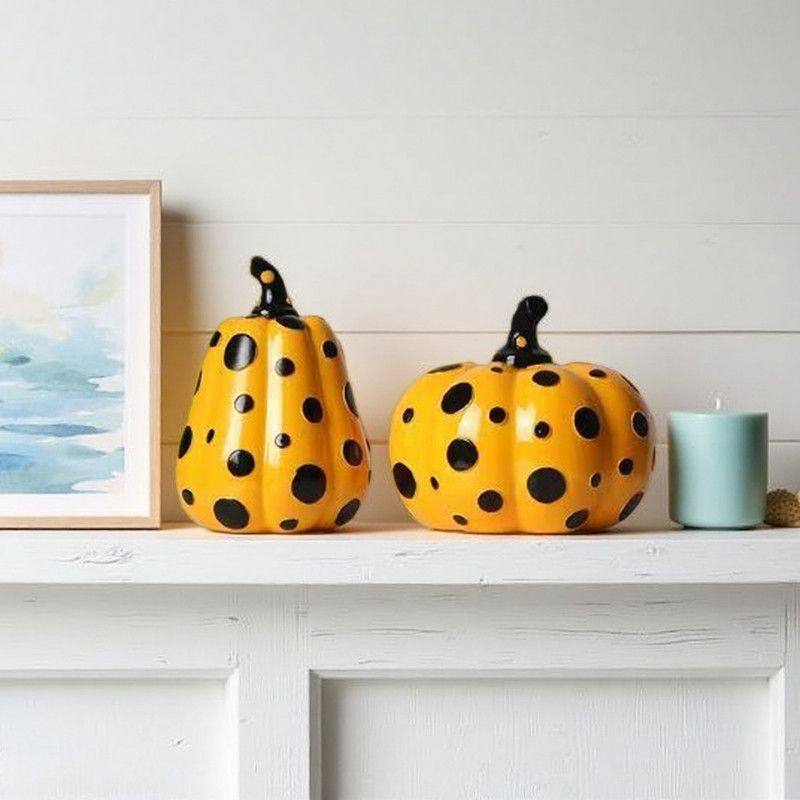 草间弥生小众高级感艺术波点南瓜客厅摆件房间酒柜玄关家居装饰品,家居饰品,装饰摆件,淘宝优惠券,粉丝福利购,淘宝优惠卷