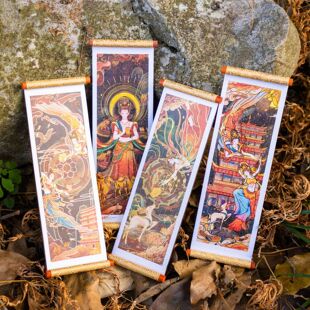 文创家居城市卷轴敦煌冰箱贴现货批发地标景区飞天造型特色纪念品