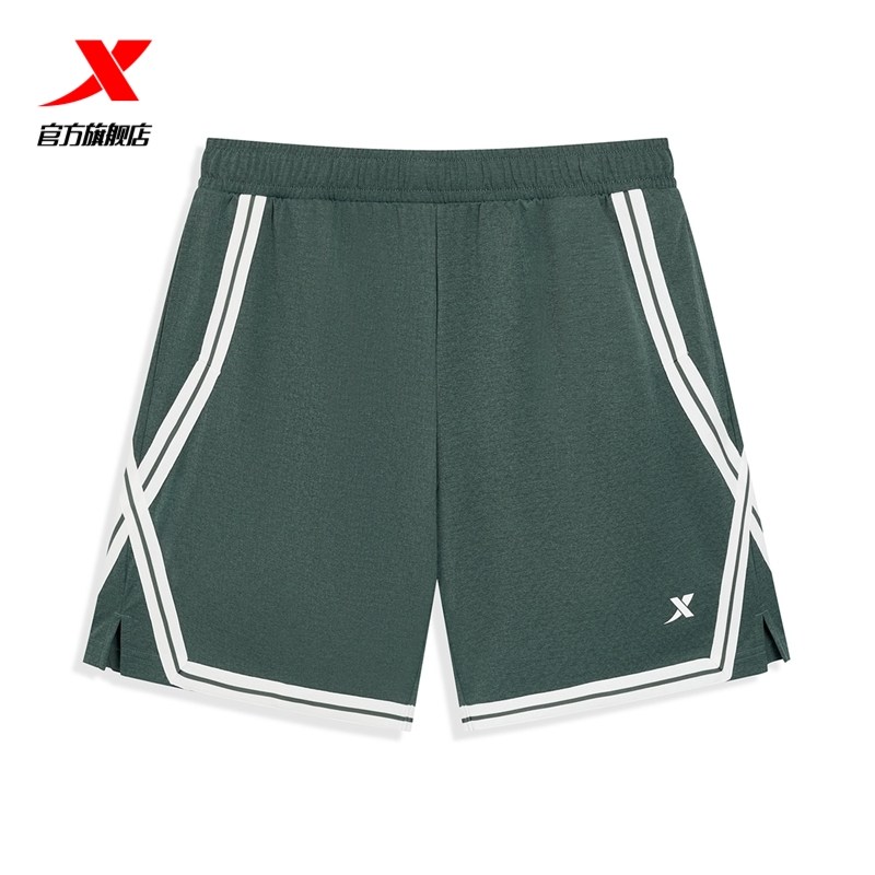 特步短裤男2025夏季新款篮球系列男子针织休闲五分裤975229610181