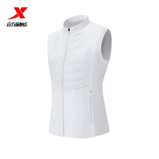 特步羽绒马甲女款冬季新款羽绒跑步背心保暖运动上衣976428290669