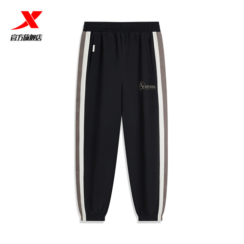 特步针织长裤男2024新款秋季透气男裤休闲百搭运动裤976329630236